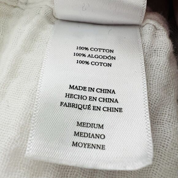 Rails White 100% Indian Cotton Gauze Blouse Relaxed Fit Earthy Boho Vegan - Med - Picture 9 of 10